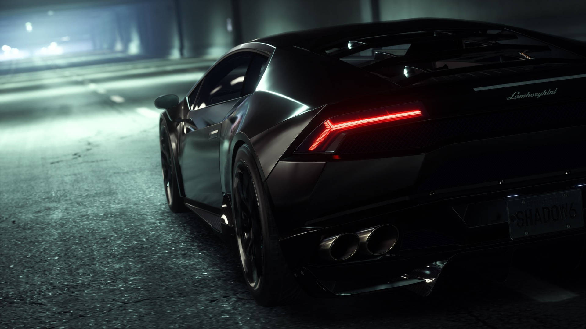 Left Taillight Black Lamborghini Background