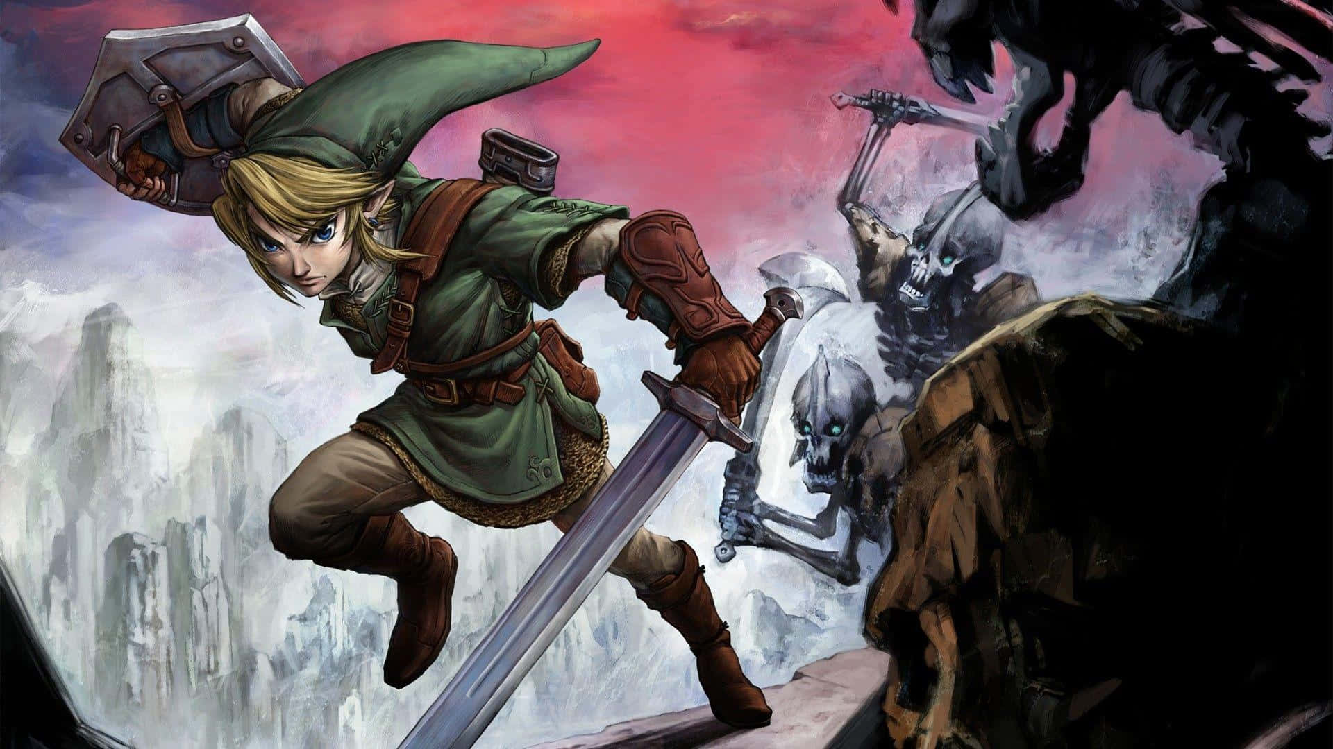 Legend Of Zelda Twilight Princess Link In Combat