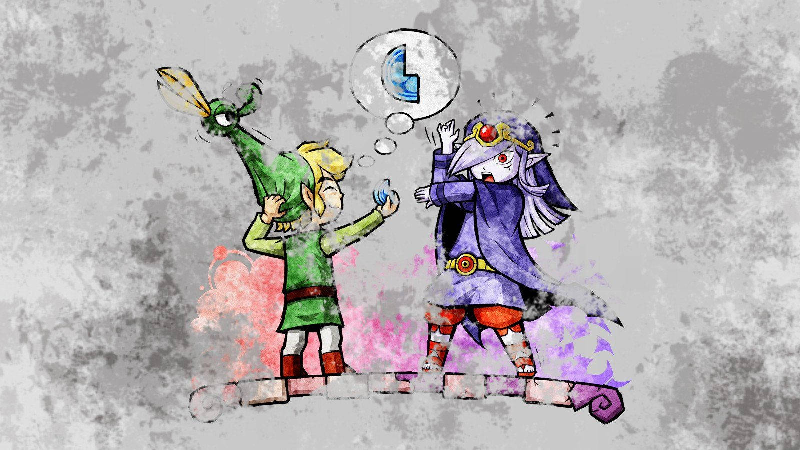 Legend Of Zelda Vaati And Link Background