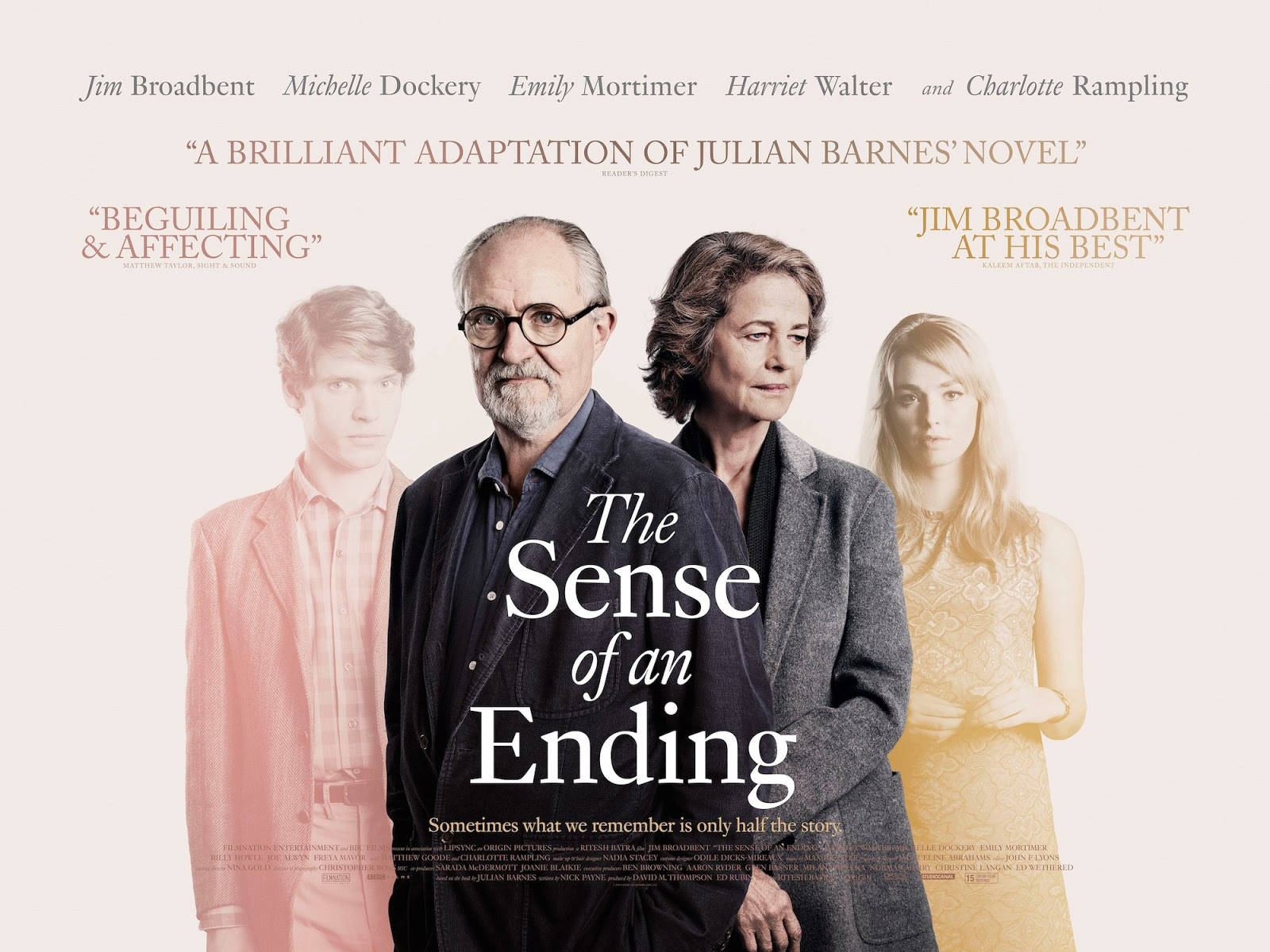 Legendary Actor Jim Broadbent Front And Center In 'sense Of An Ending' Poster.