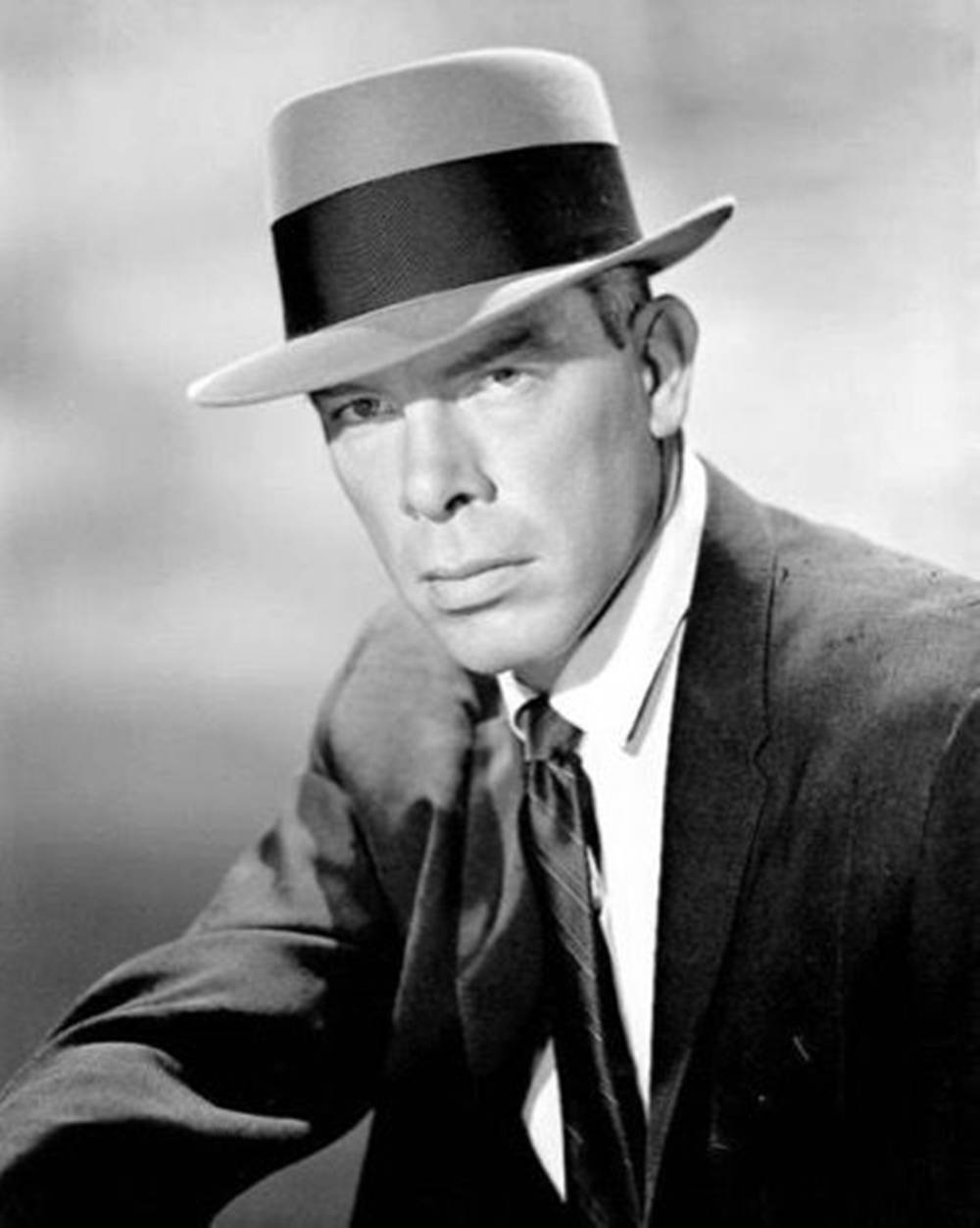 Legendary Actor Lee Marvin In A Boater Hat