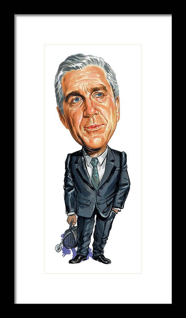 Legendary Actor Leslie Nielsen In His Classic Formal Attire Background