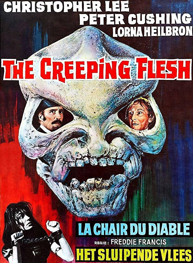 Legendary Actor Peter Cushing In The Creeping Flesh Movie Poster Background