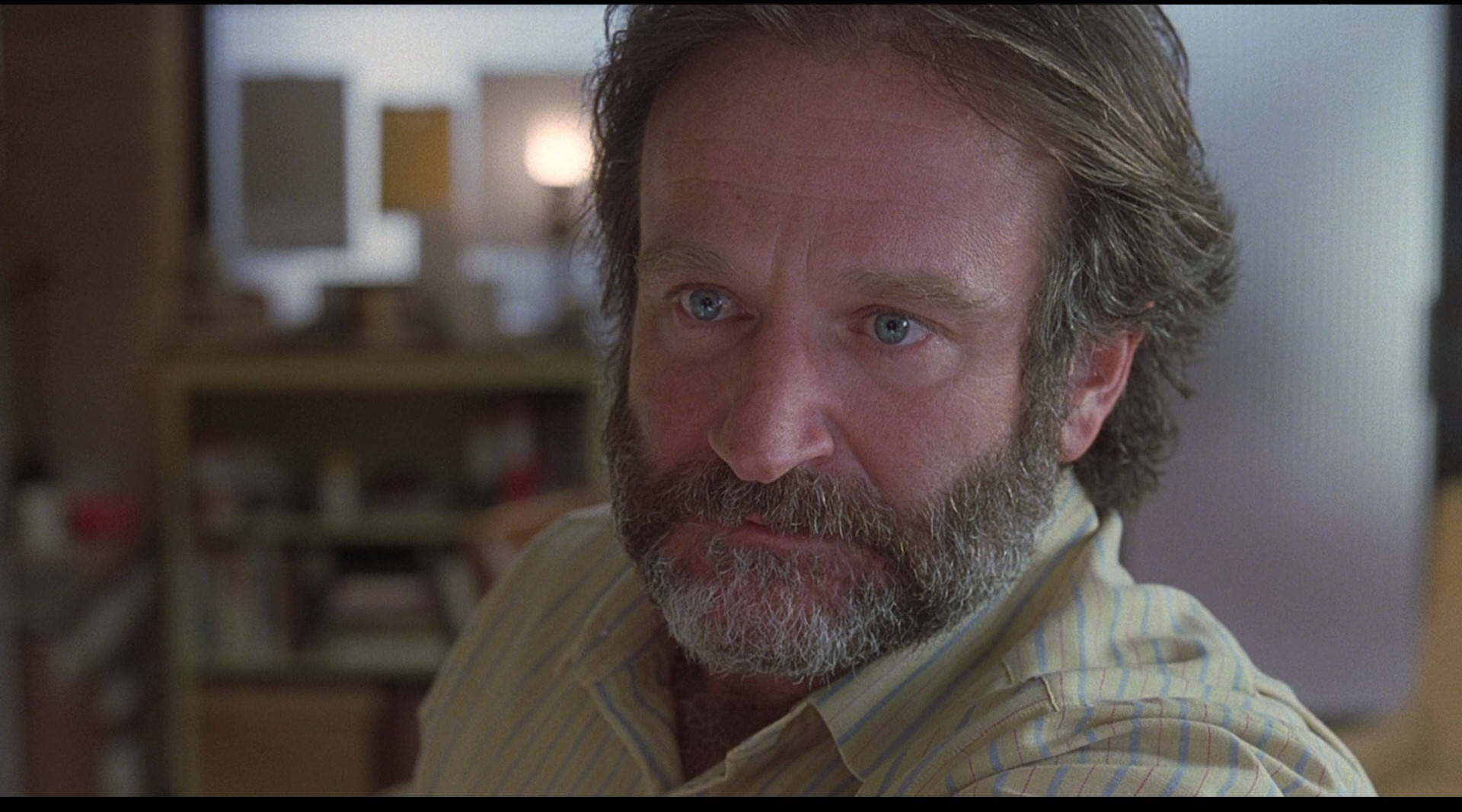 Legendary Actor Robin Williams In A Memorable Movie Scene Background