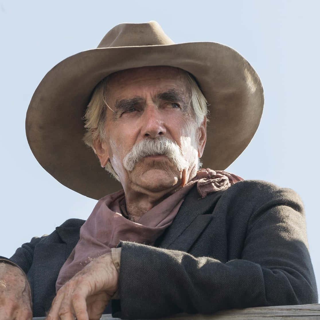 Legendary Actor Sam Elliott In Classic Cowboy Hat Background
