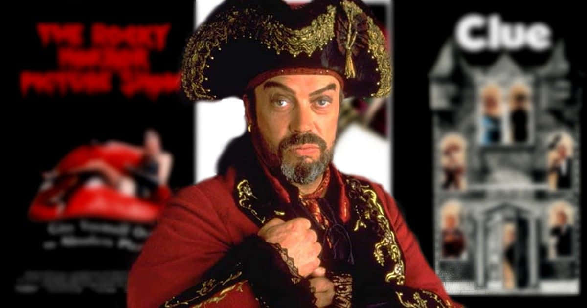 Legendary Actor Tim Curry Smiling Background