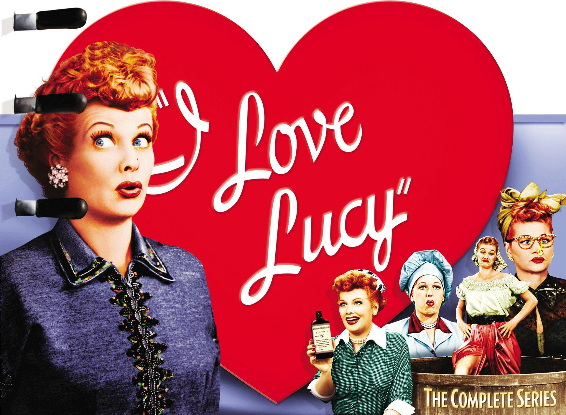 Legendary Actress Lucille Ball From The Iconic Show 'i Love Lucy' Background