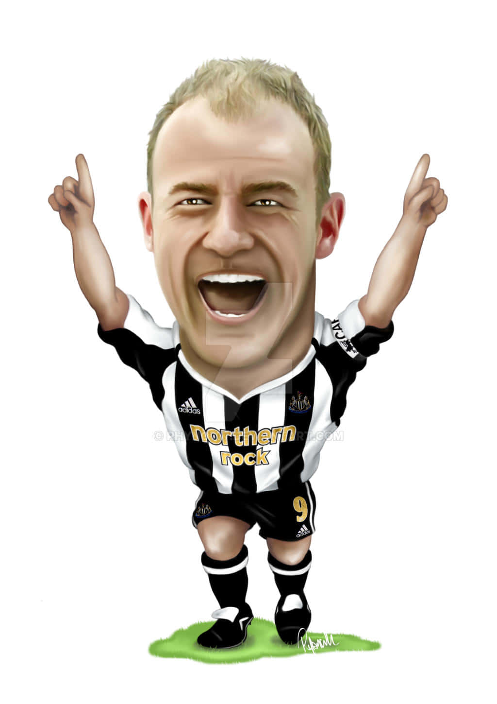 Legendary Alan Shearer In Art Form Background