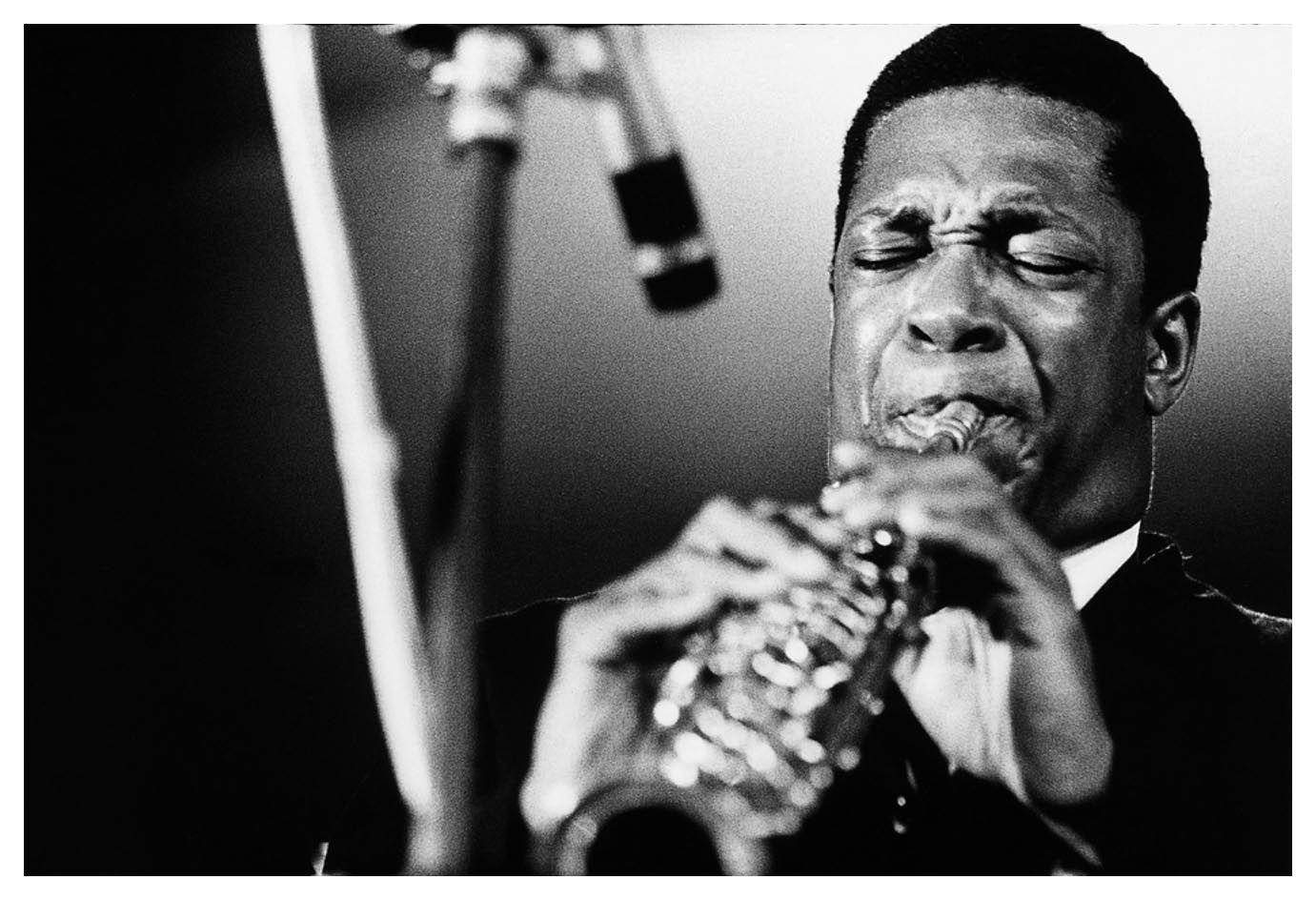 Legendary American Jazz Musician John Coltrane Playing Saxophone