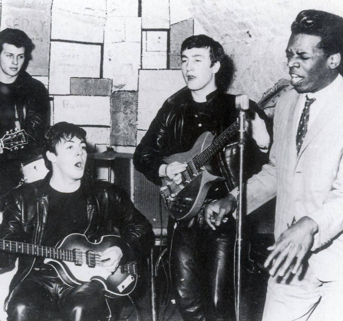 Legendary American Soul Singer Wilson Pickett With The Iconic British Band, The Beatles. Background