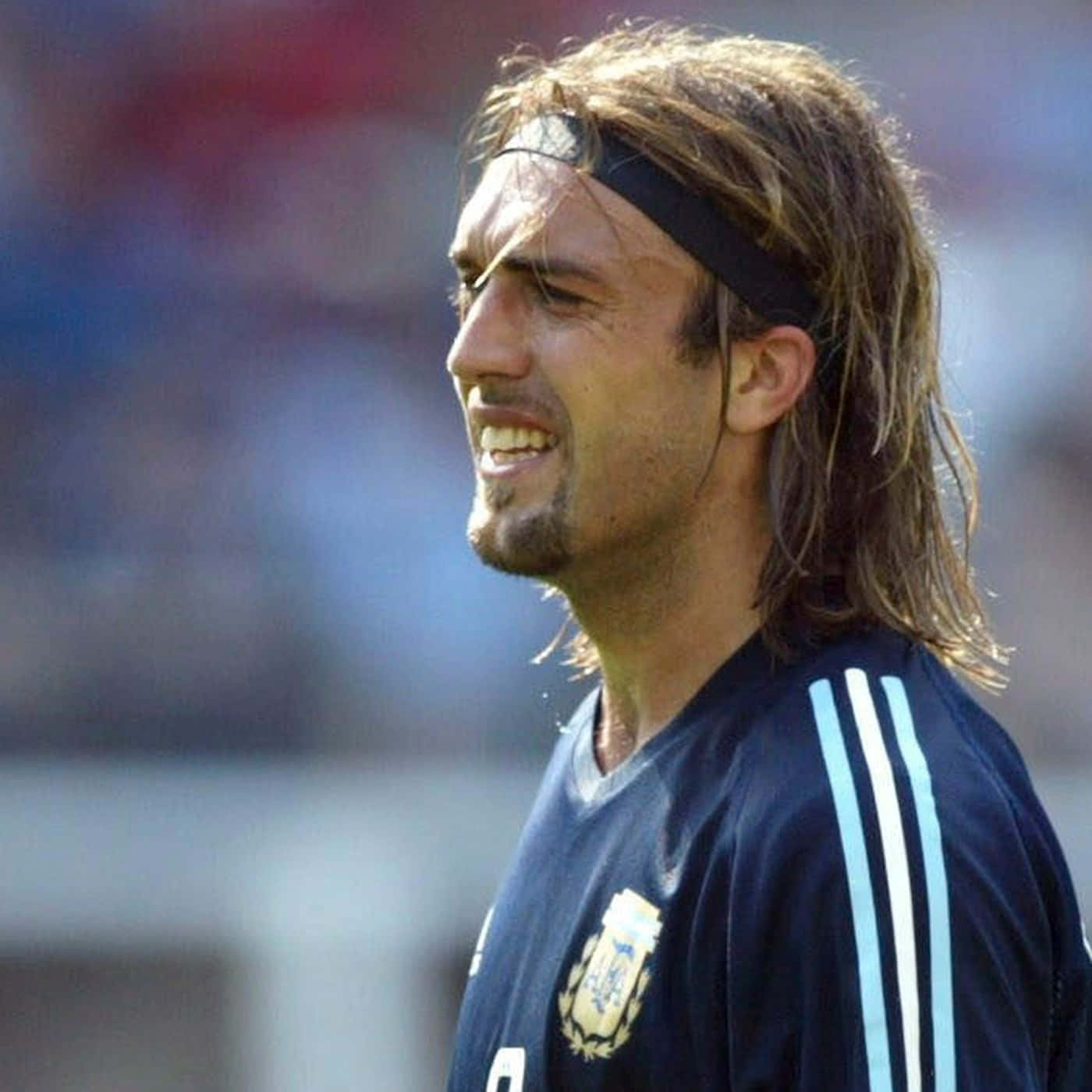 Legendary Argentine Footballer Gabriel Batistuta In Action Background