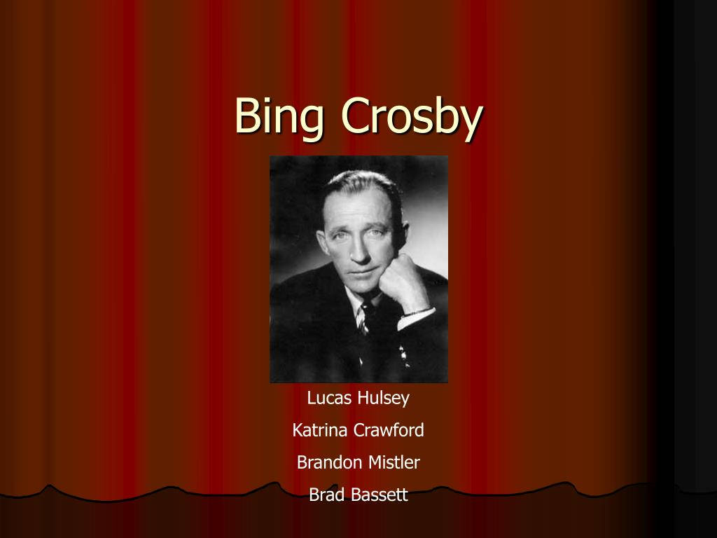 Legendary Bing Crosby On Stage