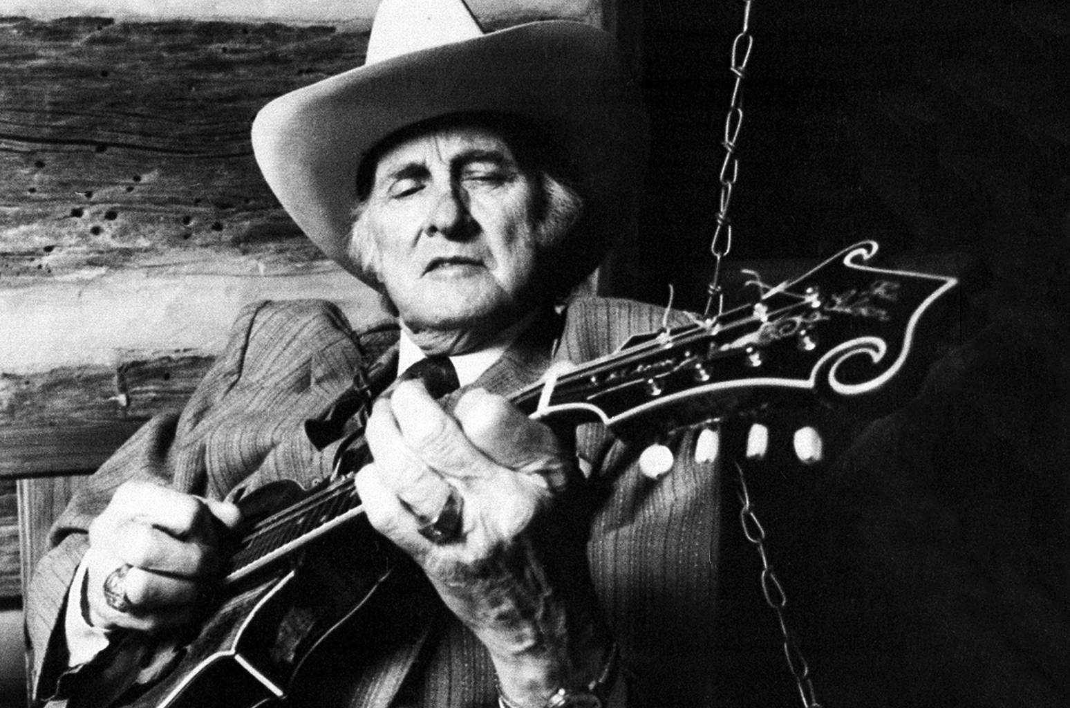 Legendary Bluegrass Musician, Bill Monroe, Performing In 1984 Background