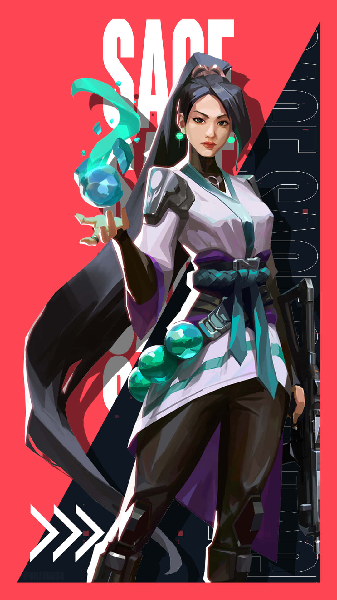 Legendary Character - Valorant Sage Background