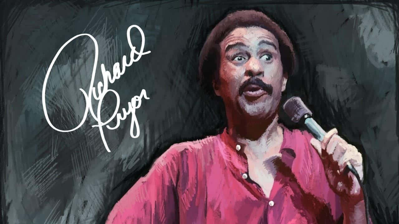 Legendary Comedian Richard Pryor Poses In 1980 Background