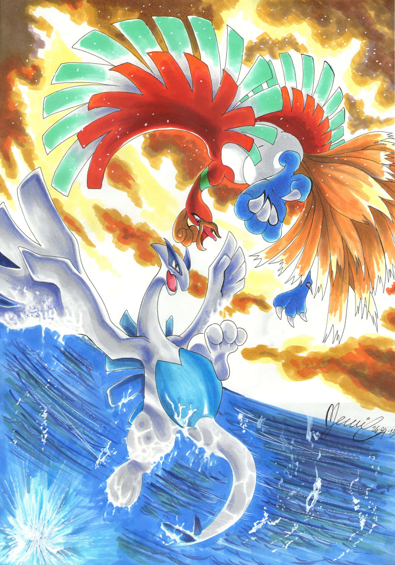 Legendary Duo Ho-oh And Lugia