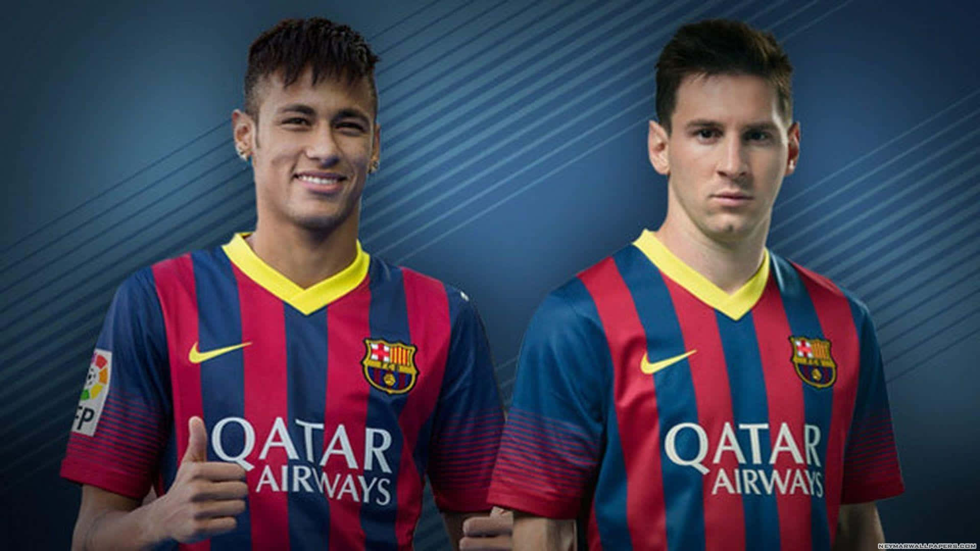 Legendary Duo- Lionel Messi And Neymar Background