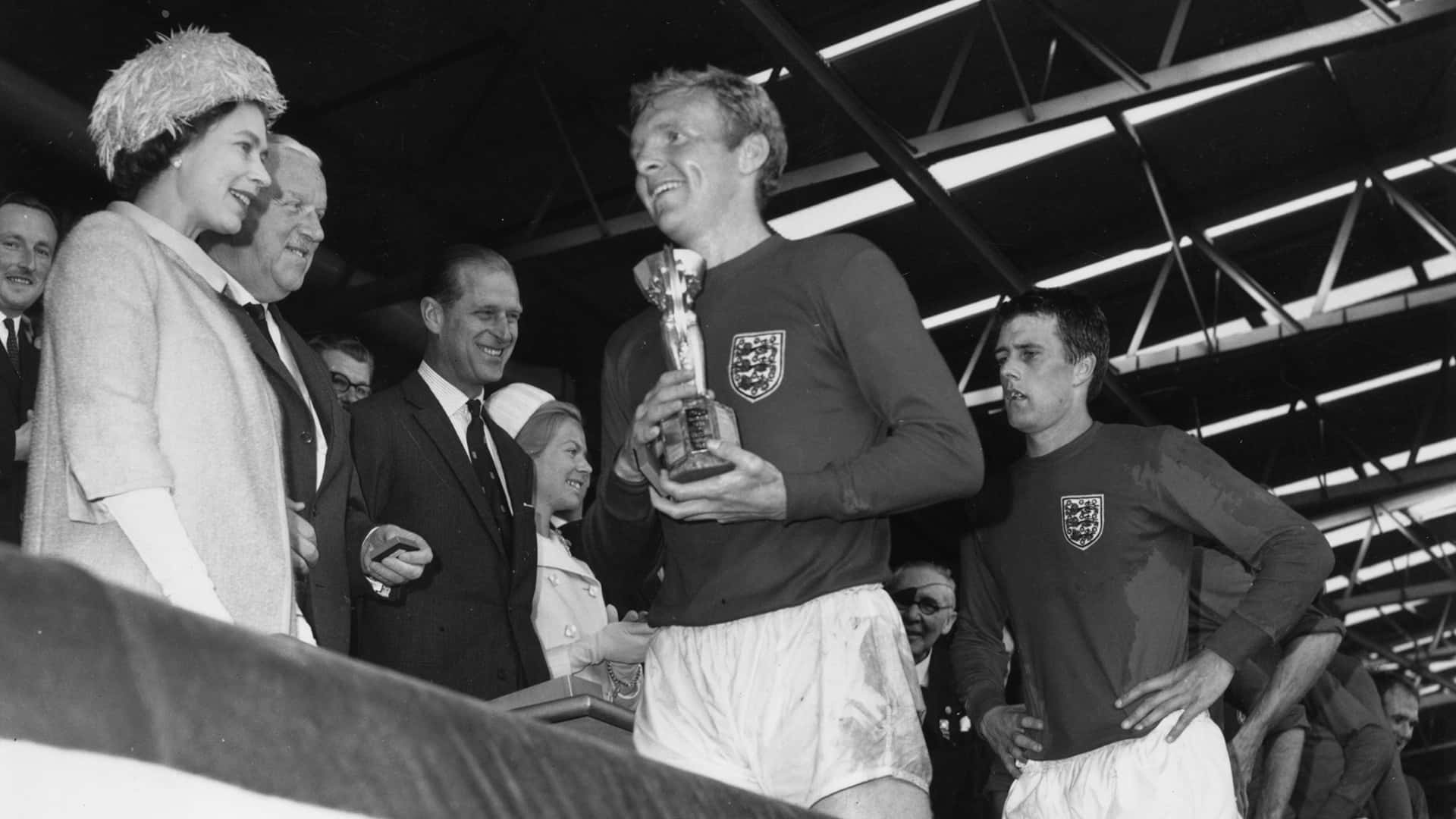 Legendary English Footballer, Bobby Moore In Action Background