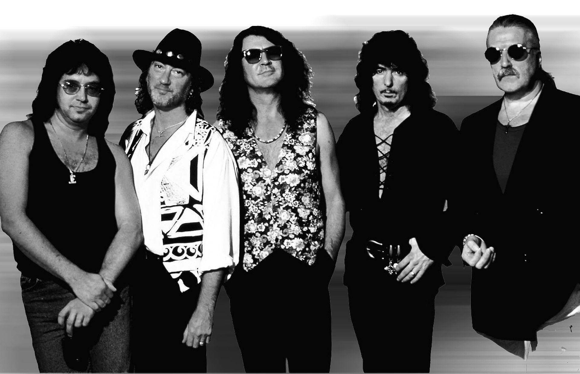 Legendary English Psychedelic Rock Band Deep Purple Monochromatic Filter