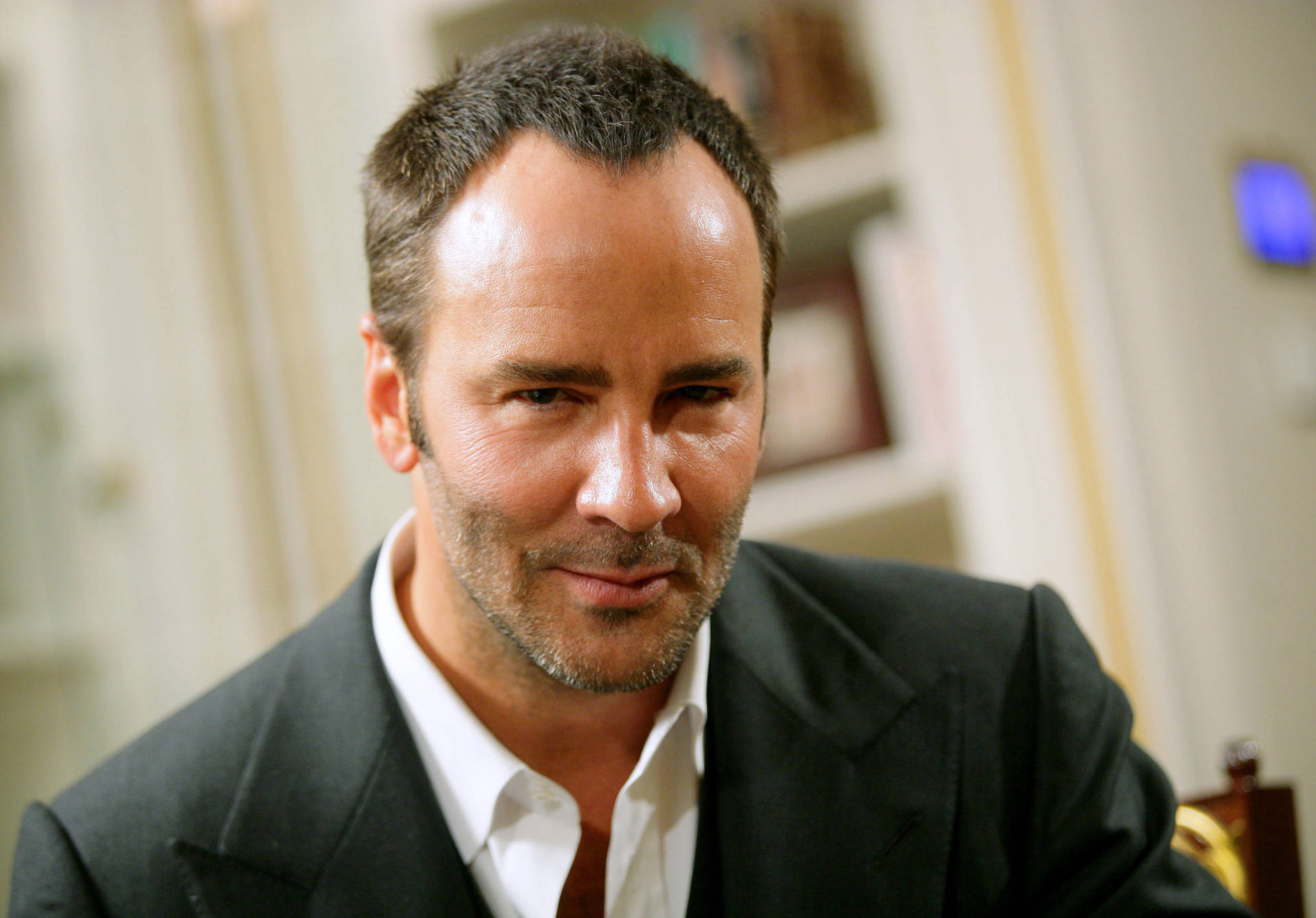 Legendary Fashion Maestro, Tom Ford, During An Interview. Background