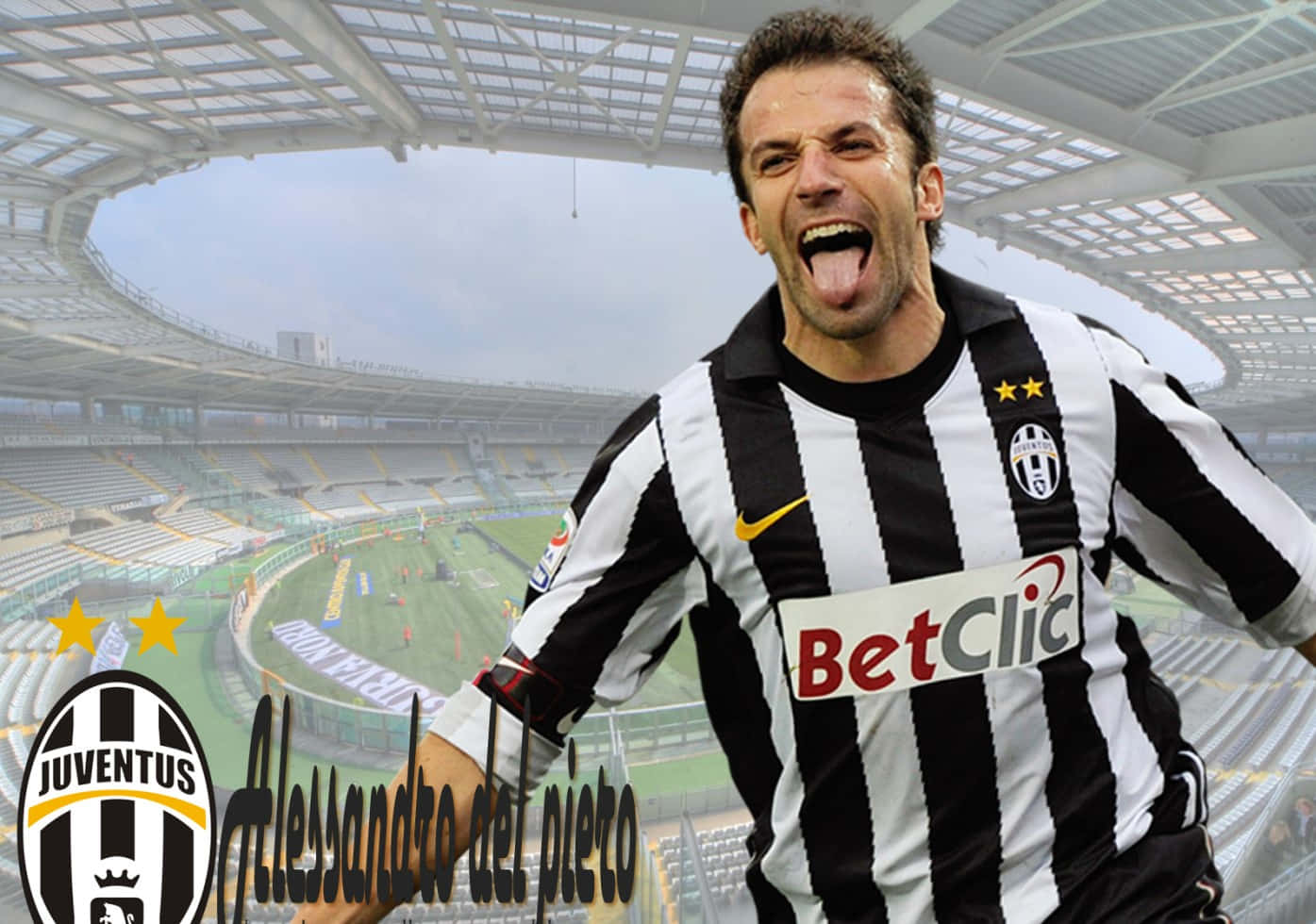 Legendary Footballer - Alessandro Del Piero In Action For Juventus Background