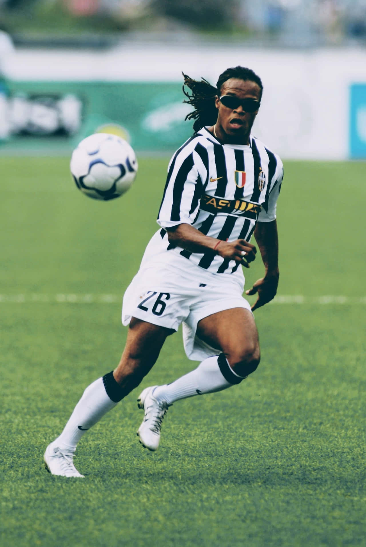 Legendary Footballer Edgar Davids Sporting His Number 26 Jersey