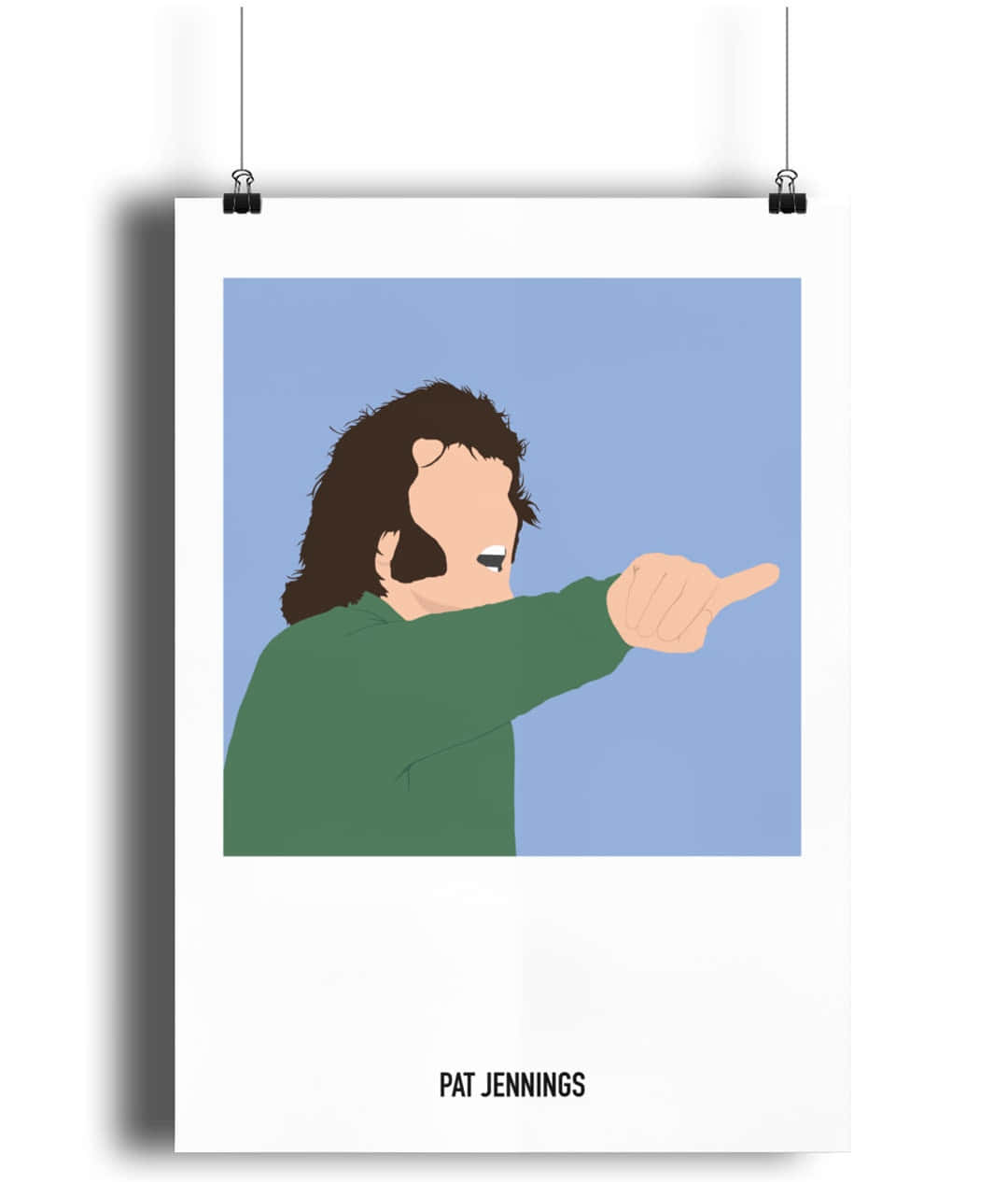 Legendary Footballer Pat Jennings Illustrative Vector Art Background