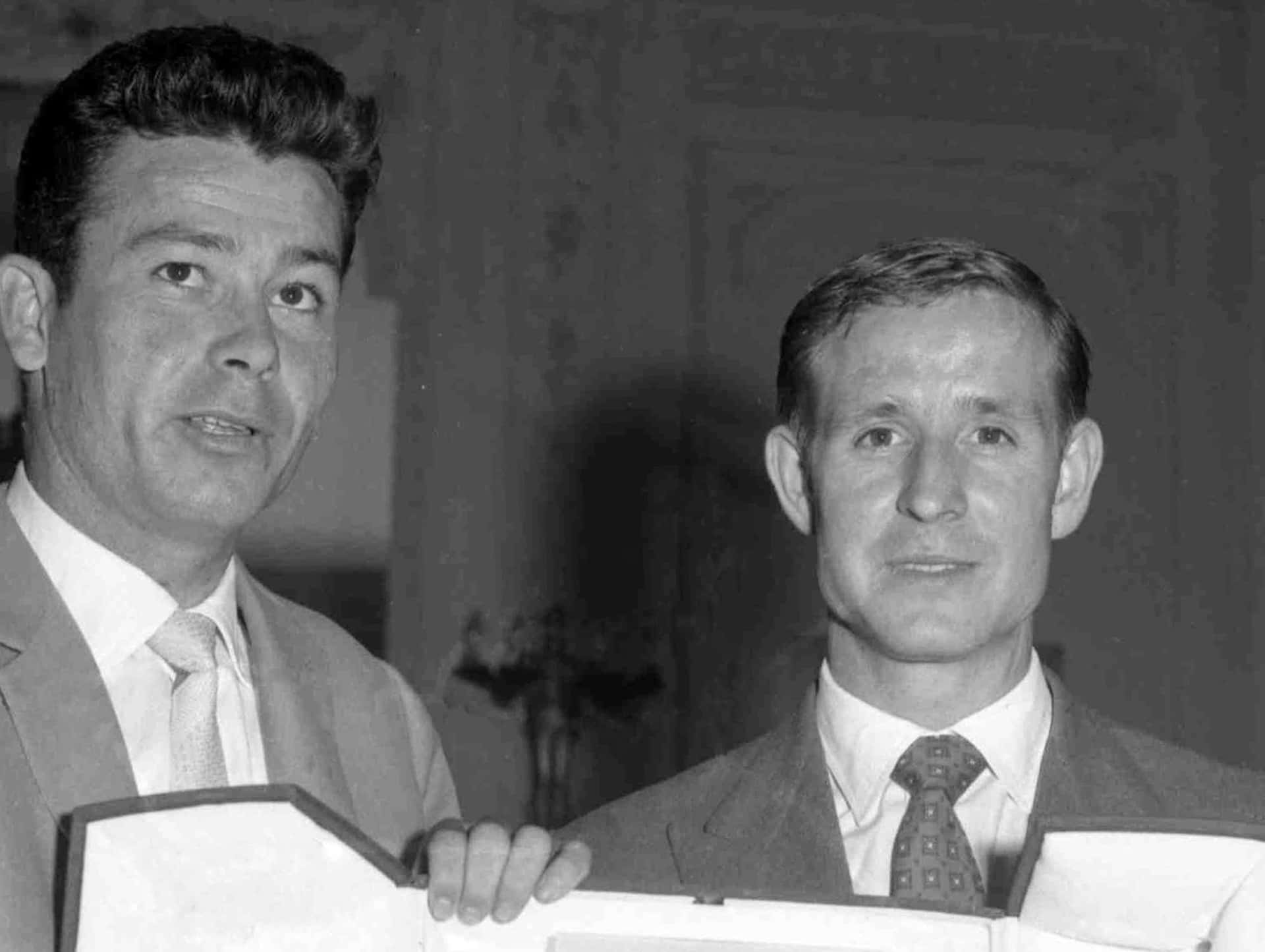 Legendary Footballers Holding Awards Background