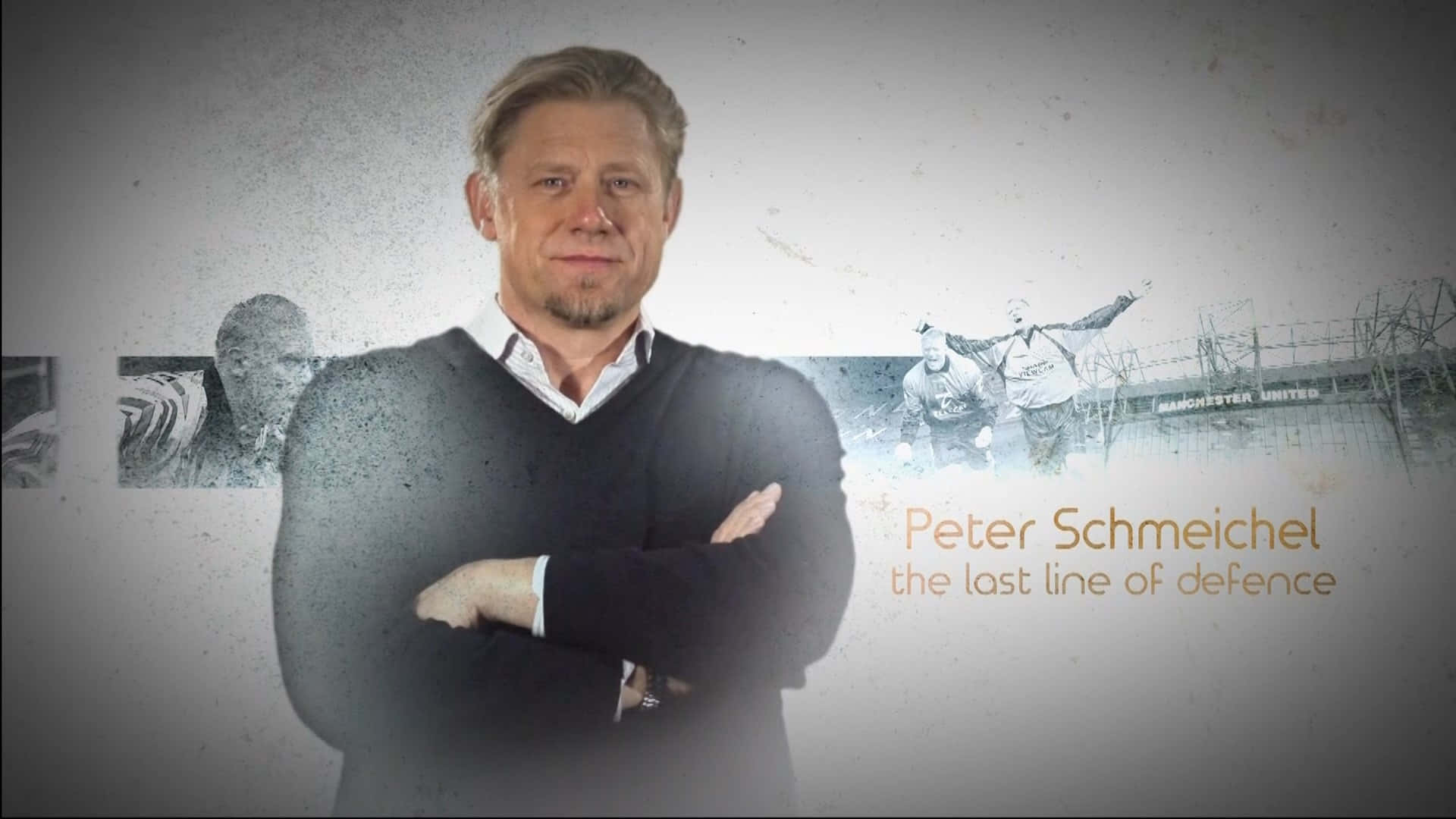 Legendary Goalkeeper Peter Schmeichel In Action Background