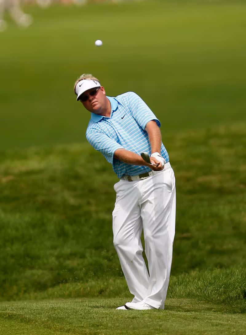 Legendary Golf Player Carl Pettersson Action Shot Background