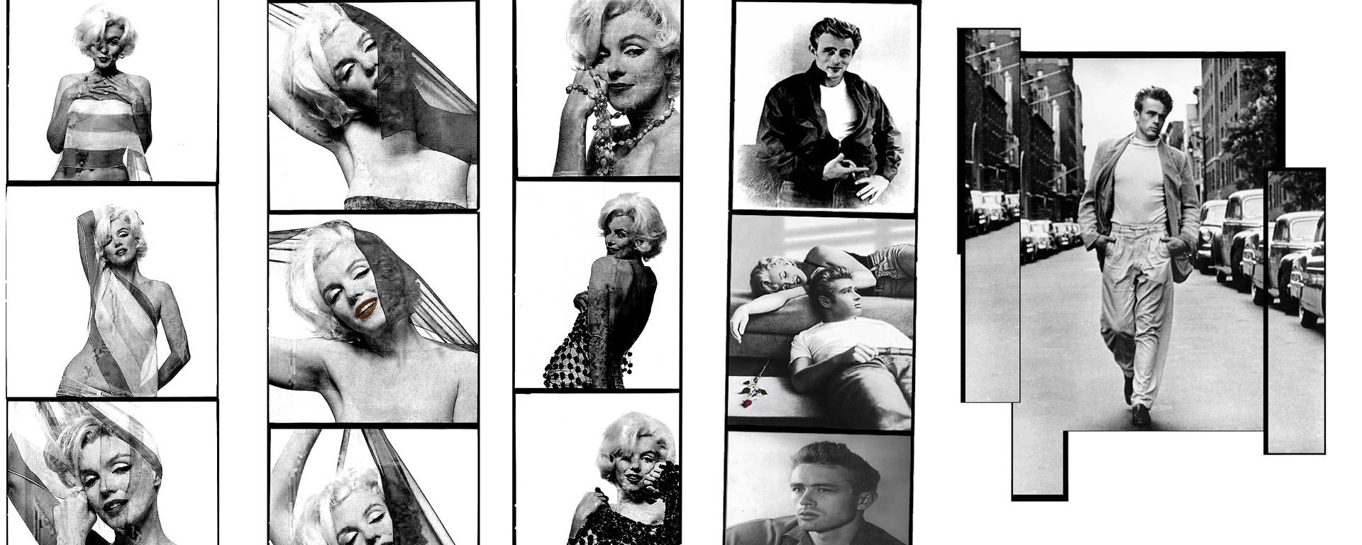 Legendary Icons James Dean And Marilyn Monroe Background