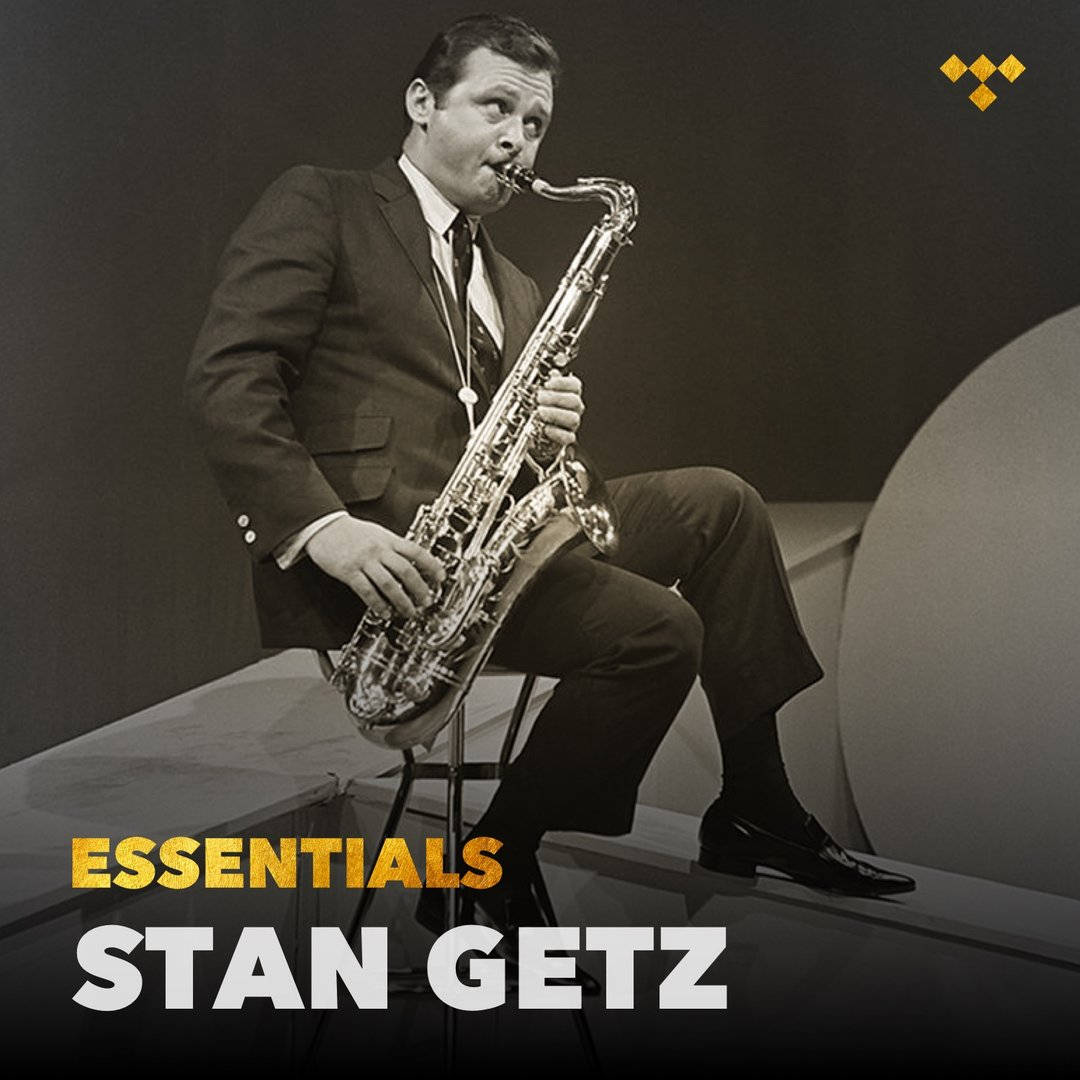 Legendary Jazz Musician Stan Getz With His Signature Saxophone Background