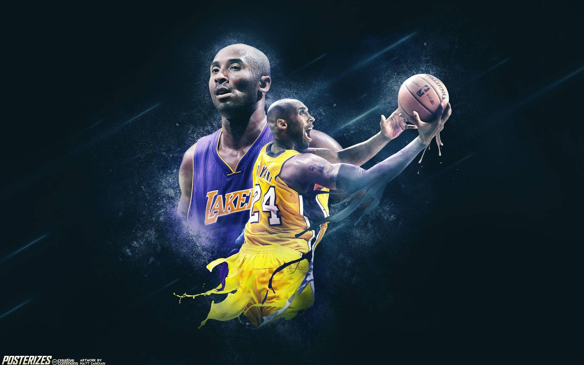 Legendary Nba Icon Kobe Bryant's Action Shot