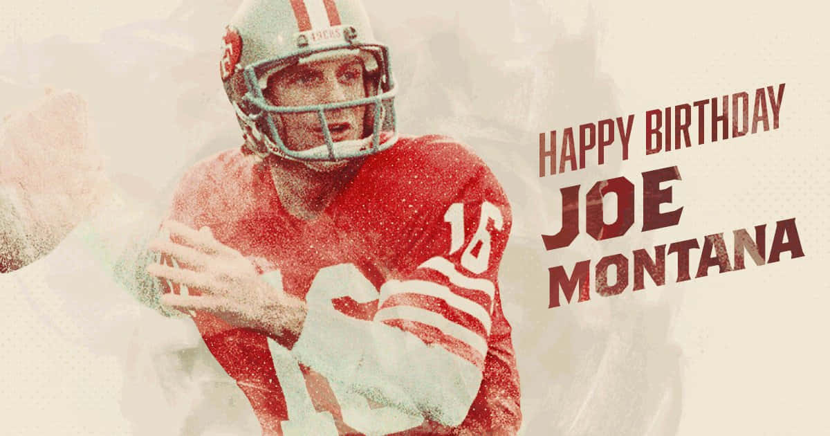 Legendary Nfl Quarterback Joe Montana Background