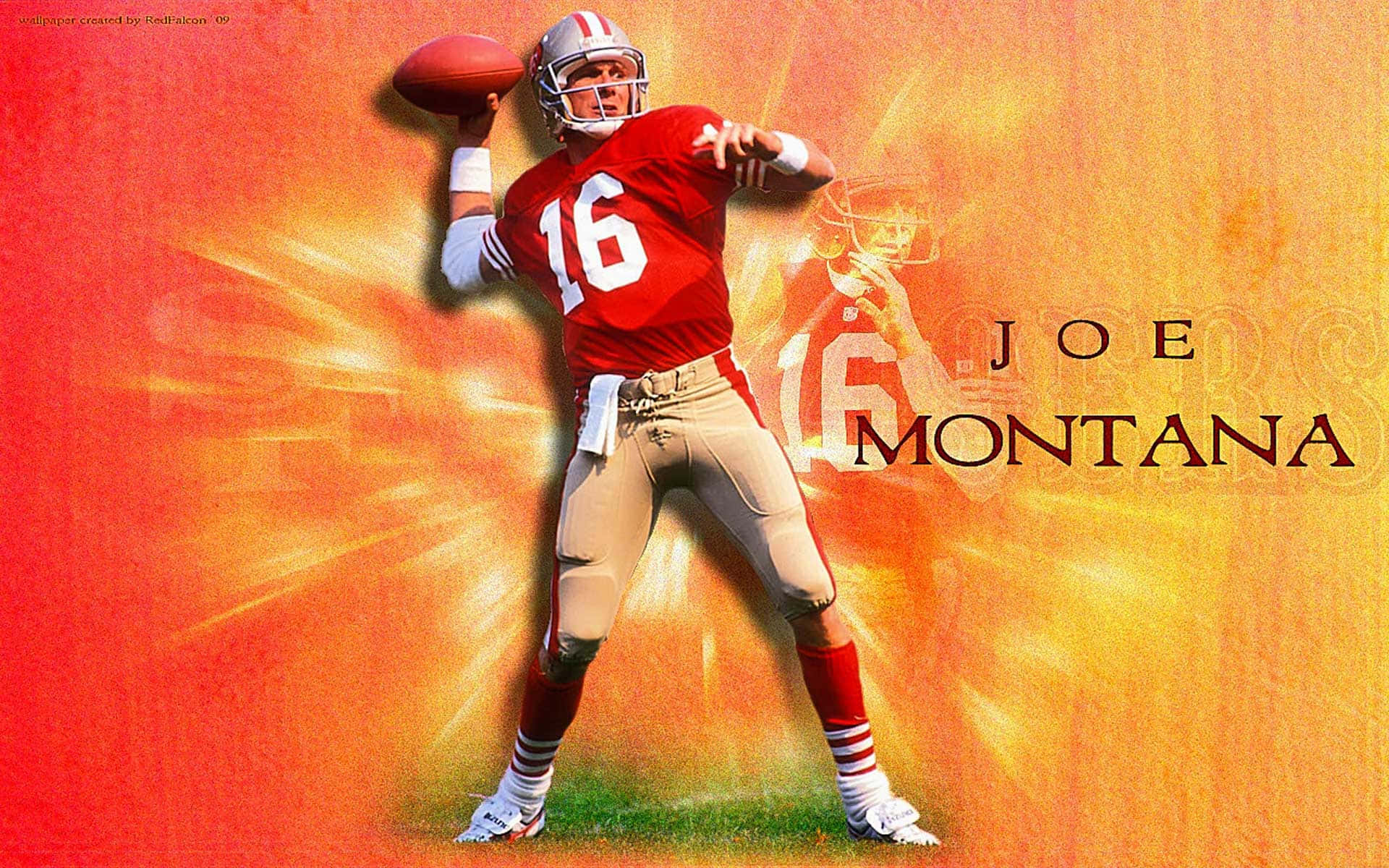 Legendary Nfl Quarterback Joe Montana Background