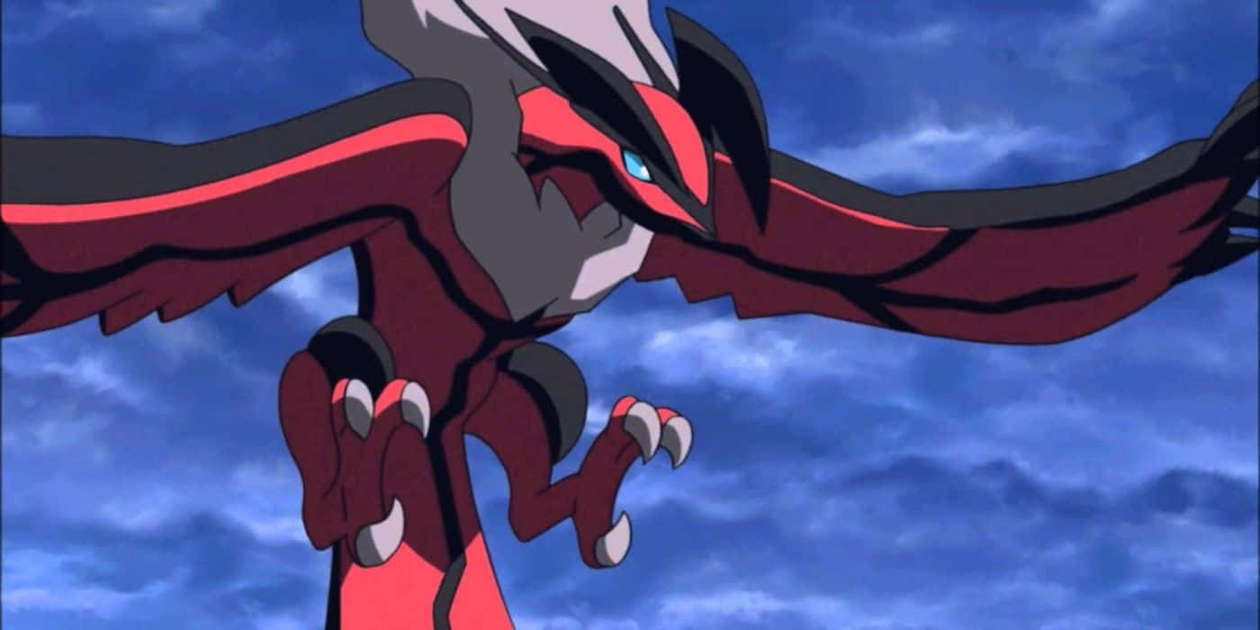 Legendary Pokemon Yveltal In The Sky Background