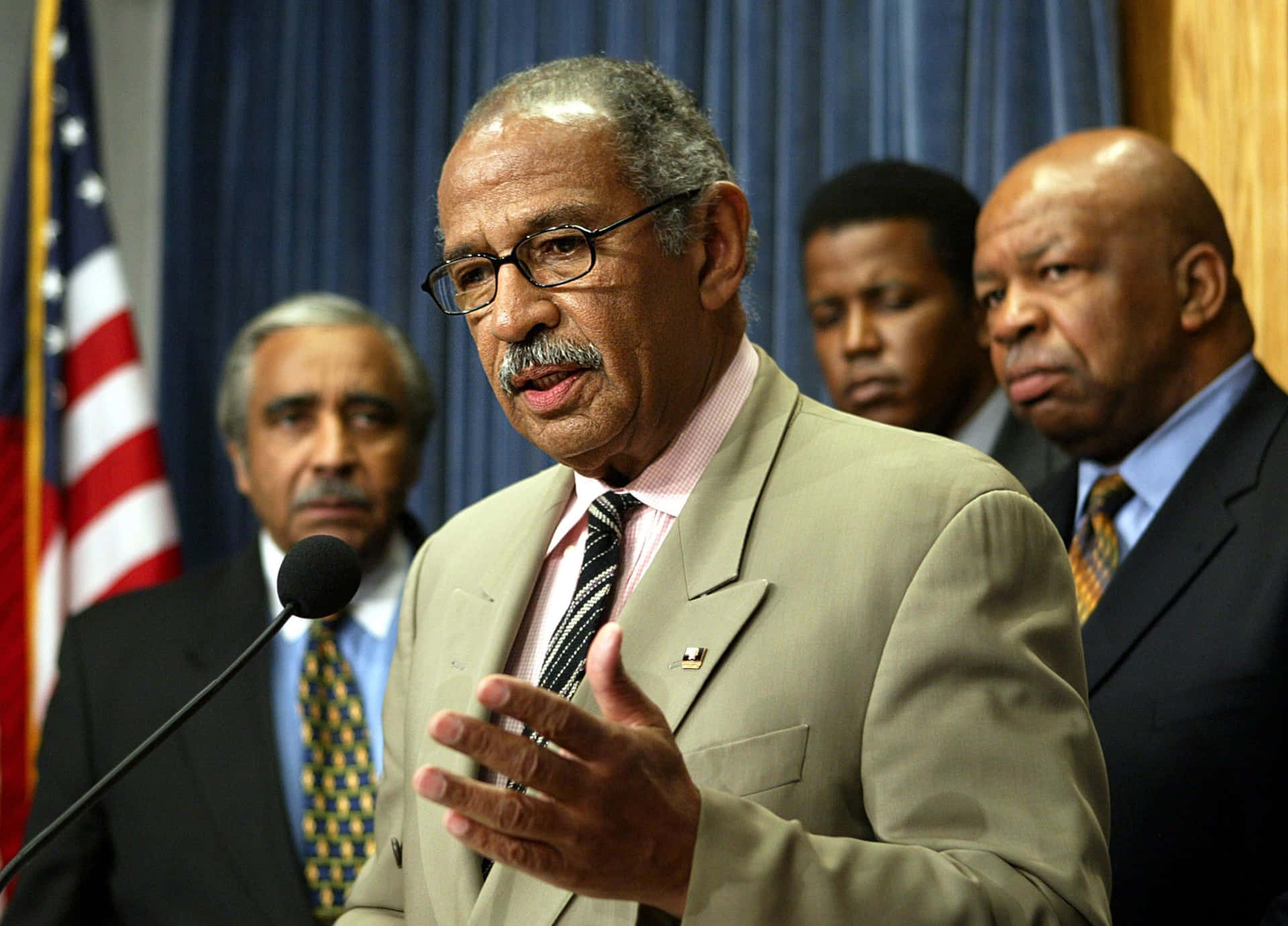 Legendary Political Icon John Conyers In Discussion Background