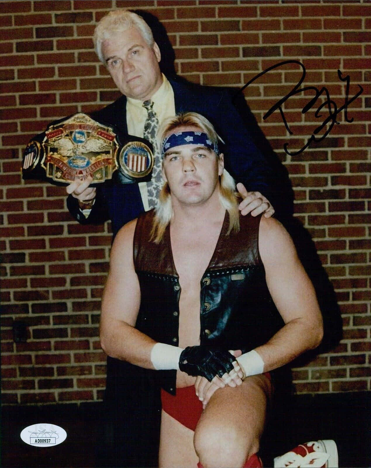 Legendary Pro-wrestler Barry Windham With Manager J.j. Dillon Background