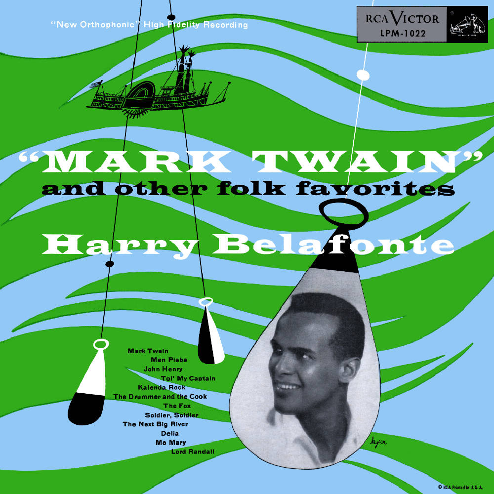 Legendary Singer Harry Belafonte With Mark Twain And Various Folk Favorites Album Cover Background