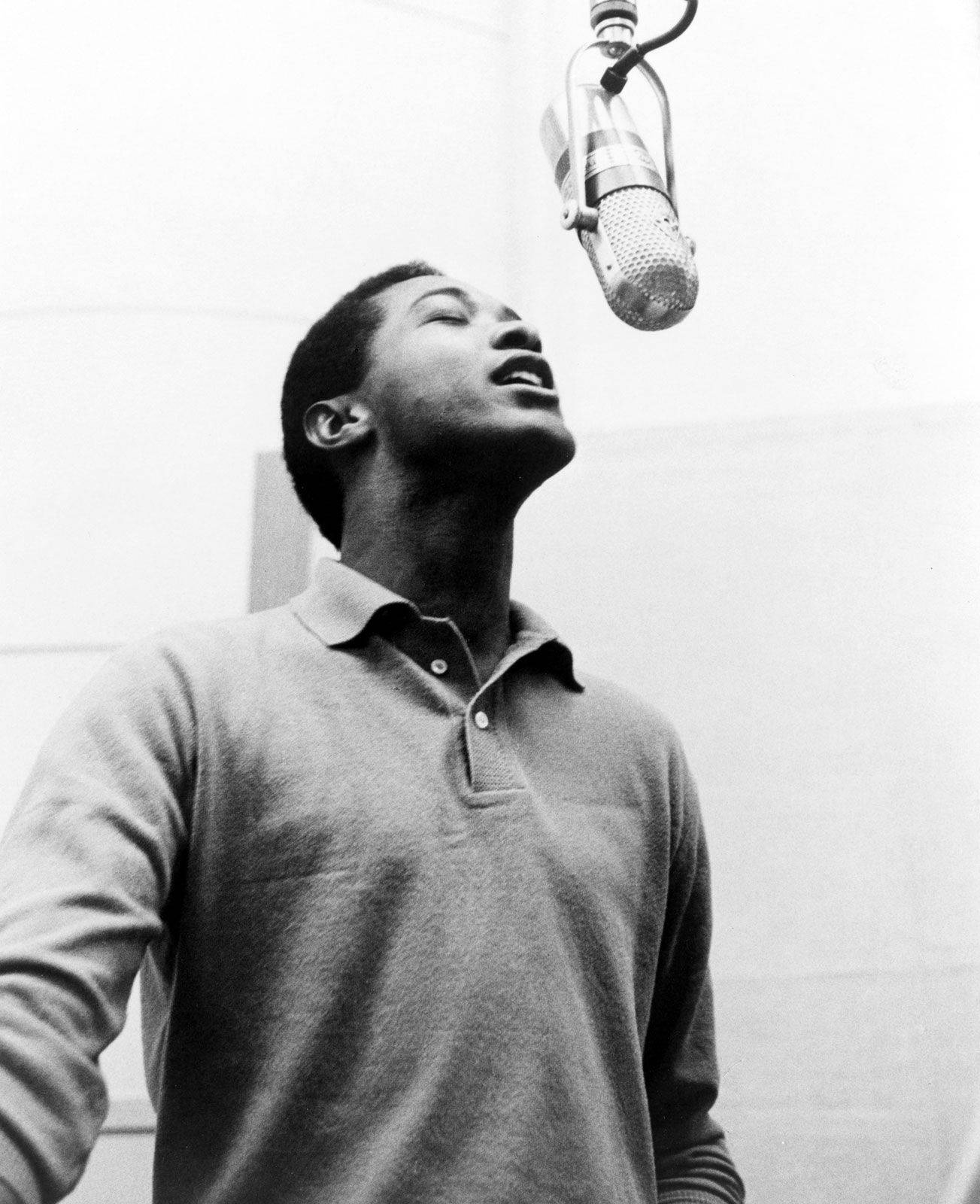 Legendary Soul Music Icon, Sam Cooke, In Recording Session Background