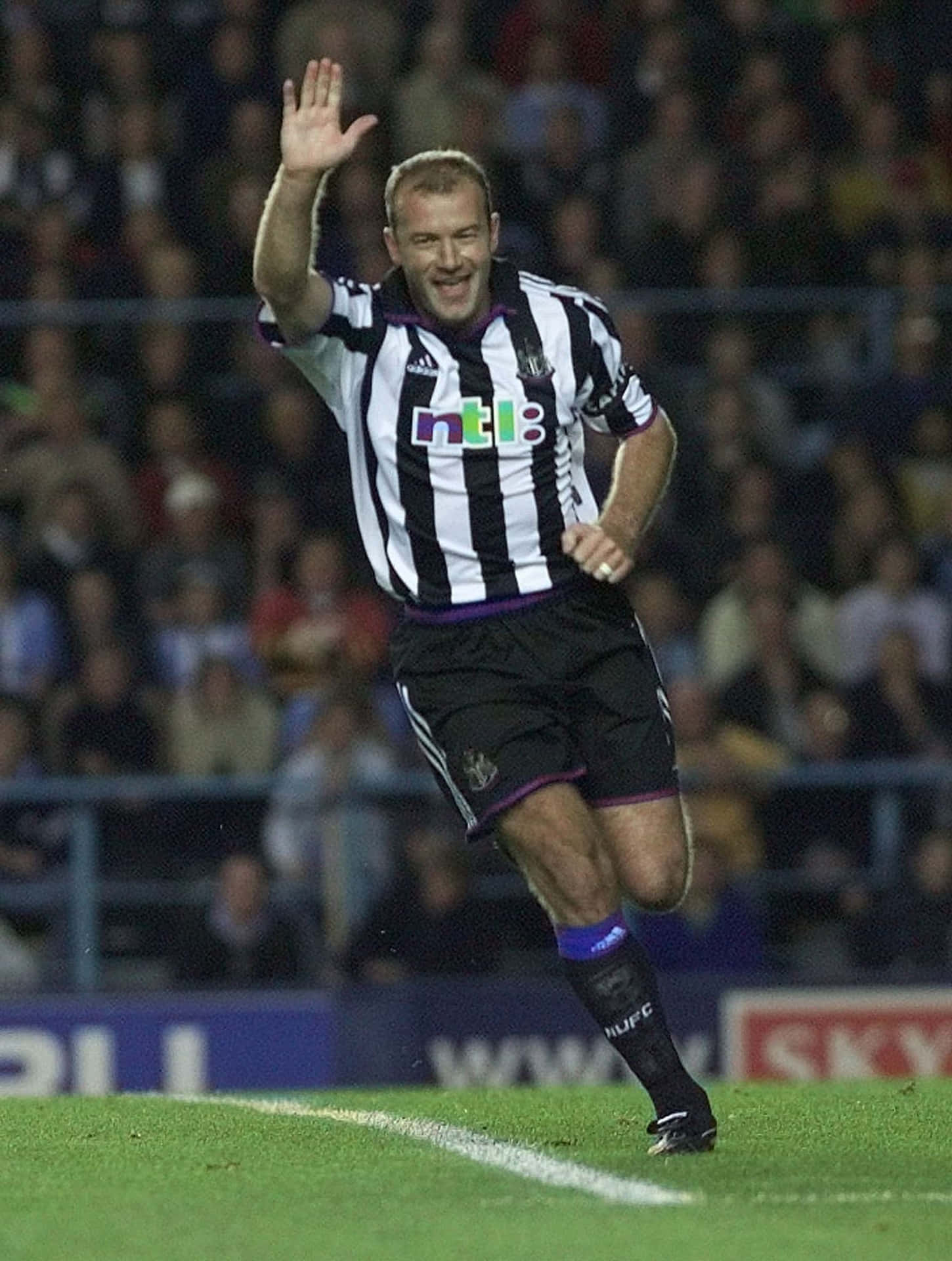 Legendary Striker, Alan Shearer Celebrating Goal