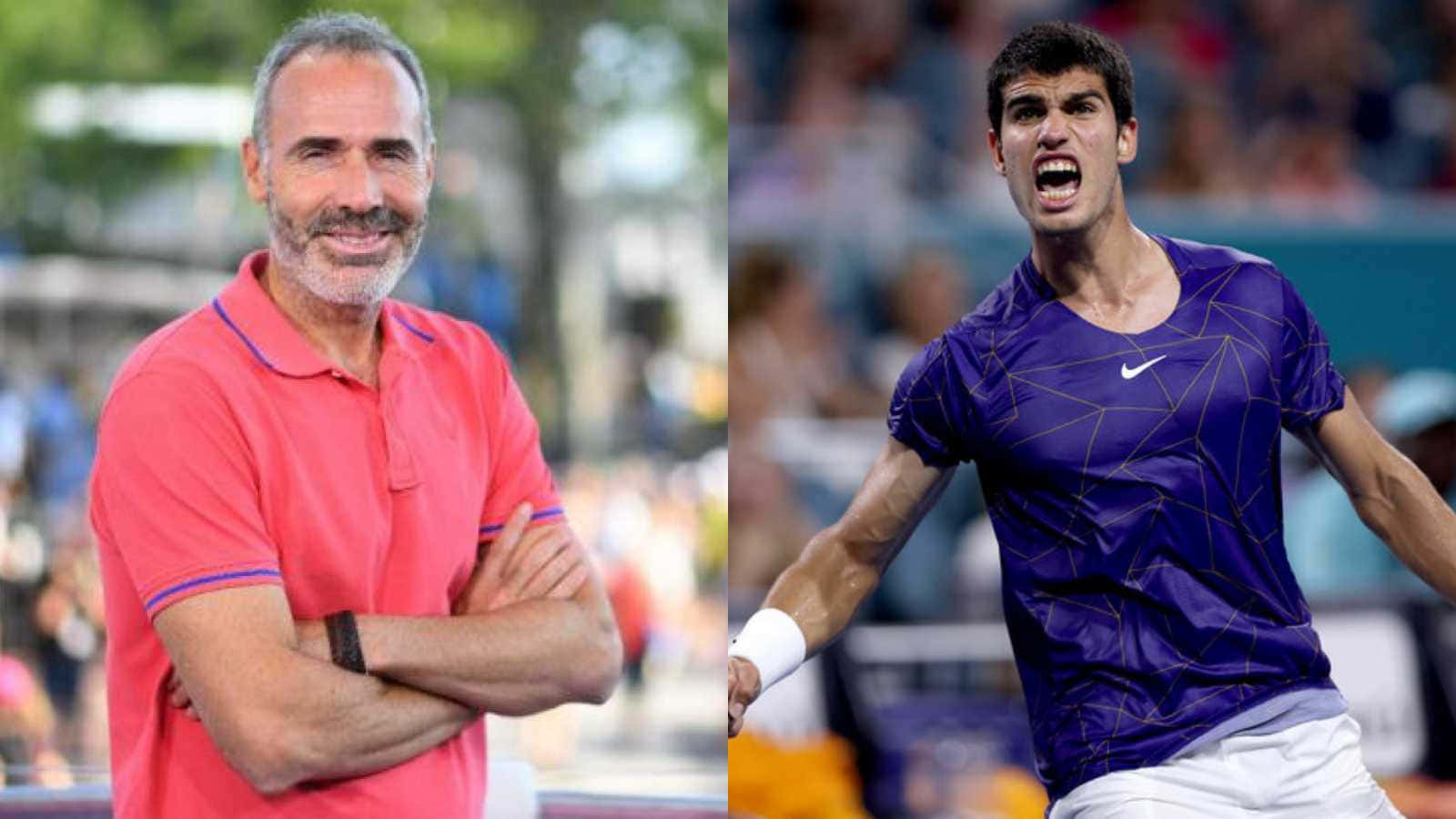 Legendary Tennis Player Alex Corretja With Rising Star Carlos Alcaraz