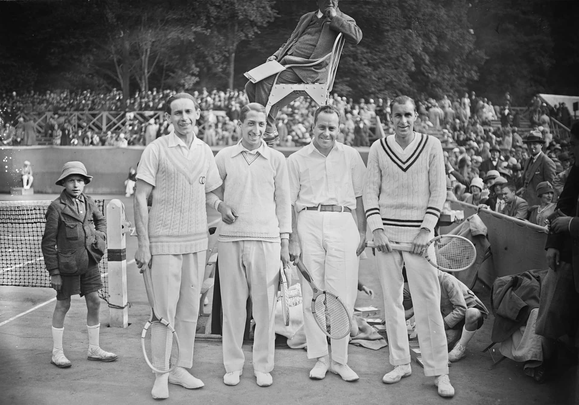 Legendary Tennis Player Bill Tilden In Action Background