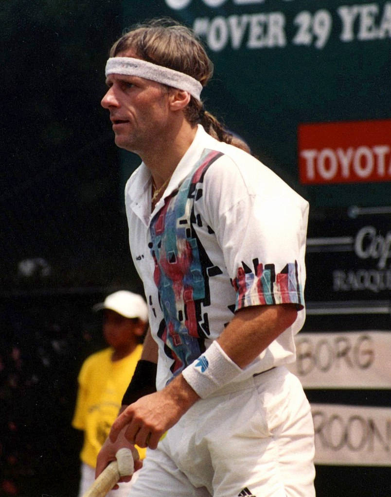 Legendary Tennis Player Björn Borg In Action Background