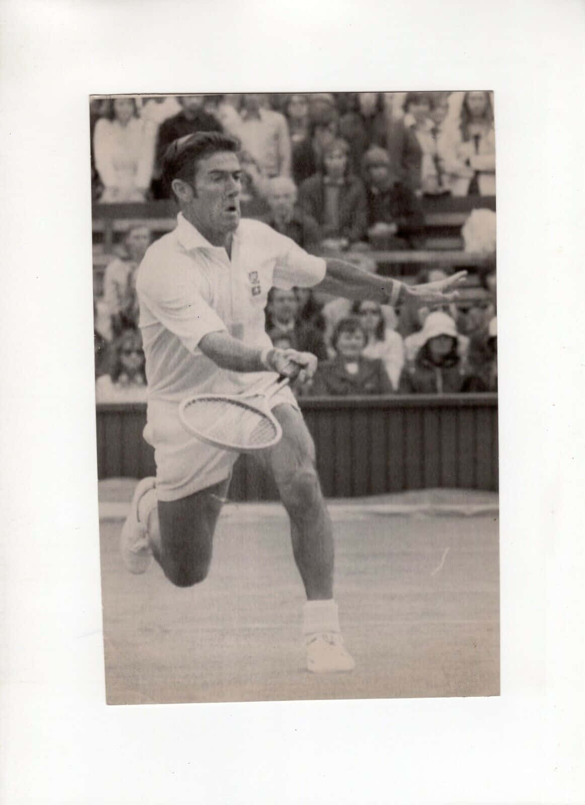 Legendary Tennis Player Ken Rosewall In Action Background