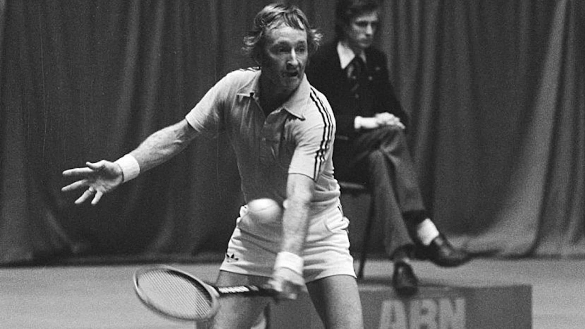 Legendary Tennis Player, Rod Laver In Action At The 1976 Abn World Tennis Tournament Background