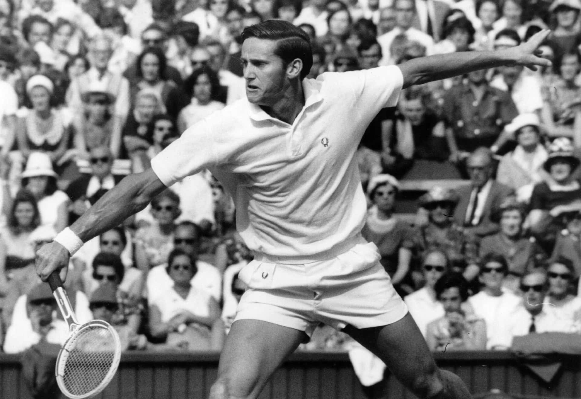 Legendary Tennis Player Roy Emerson In Action During Semi-finals, 1964 Background