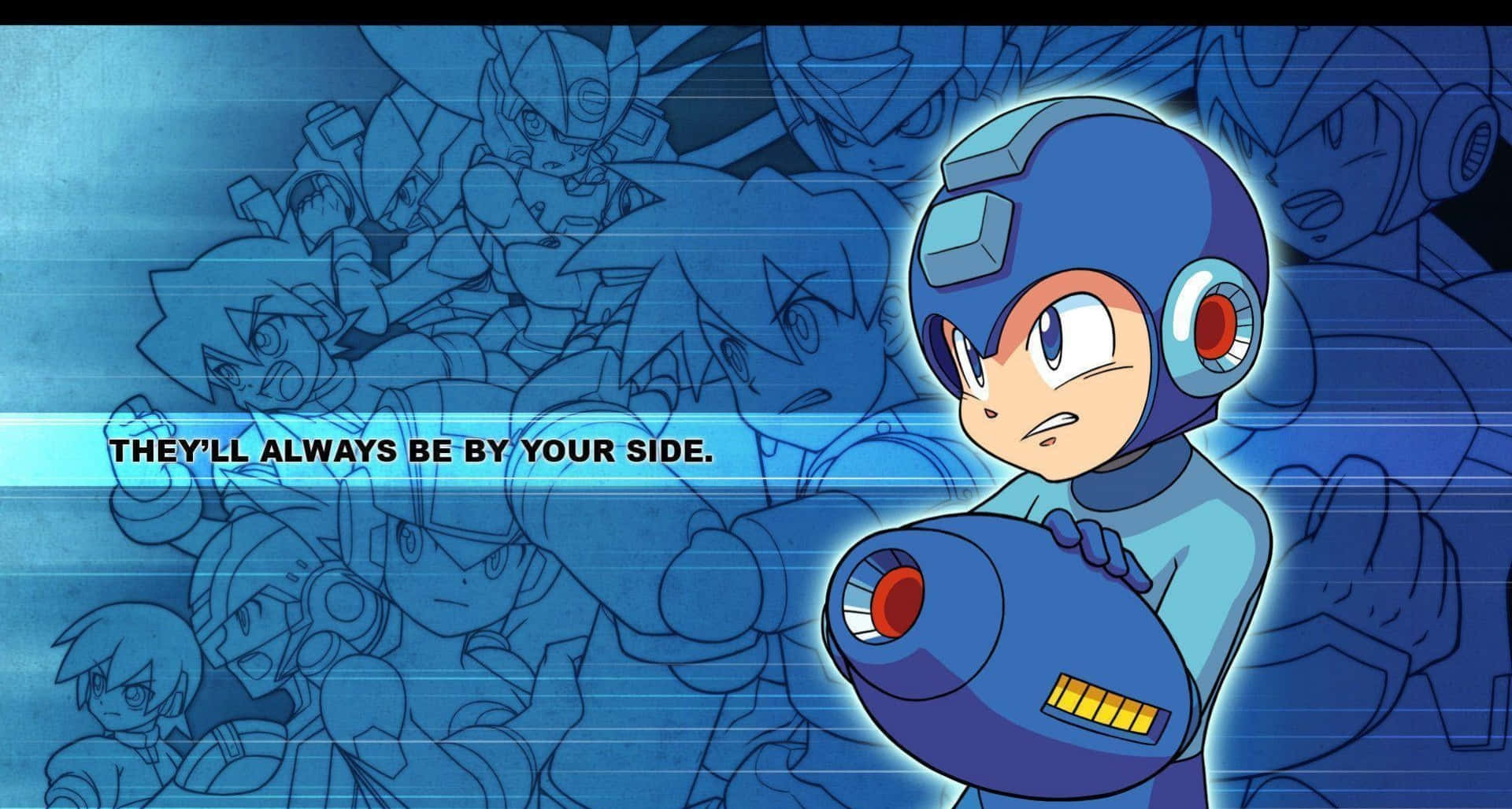 Legendary Video Game Icon Mega Man Background