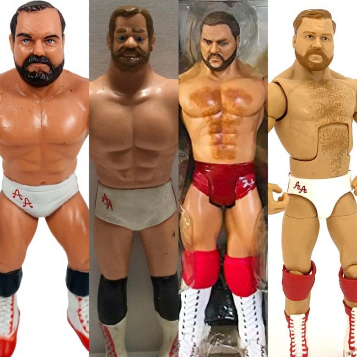 Legendary Wrestler Arn Anderson Vintage And Modern Action Figures Background