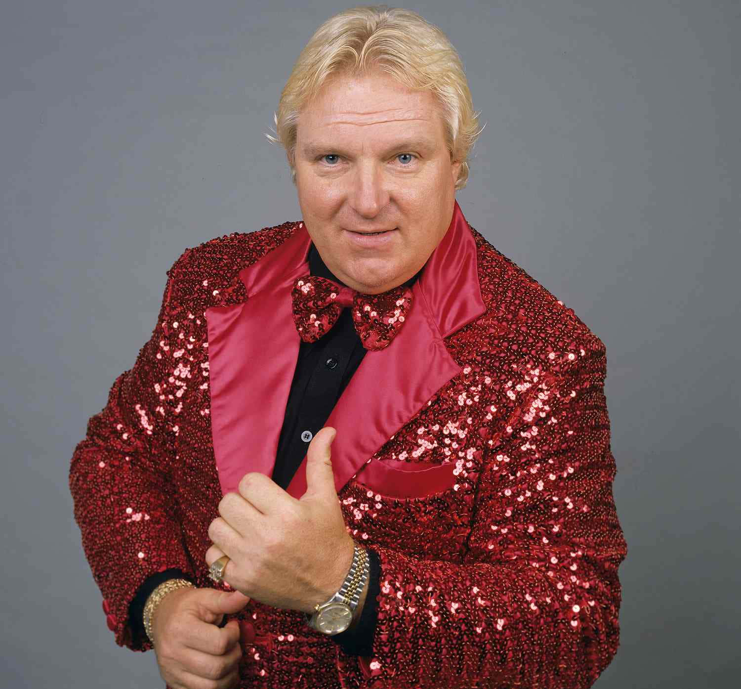 Legendary Wrestler Bobby 'the Brain' Heenan In Striking Red Suit